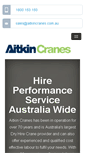 Mobile Screenshot of aitkincranes.com.au